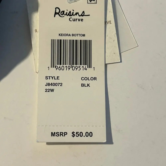 Raisins curve NWT black Keiora swimsuit bottoms size 22W - Picture 4 of 11